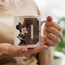 Mickey Mouse Minnie Temalı D Harfli Kupa Bardak