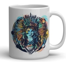 Kızılderili Kadın Baskılı Bardak