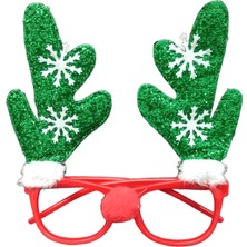 Yılbaşı Gözlüğü Noel Baba Geyik Kırmızı Renkli Sevimli Peluş Unisex Yeni Yıl Gözlük