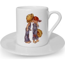 Türk Kahvesi Fincanı Vintage Dostluk Arkadaşlık Kardeşlik