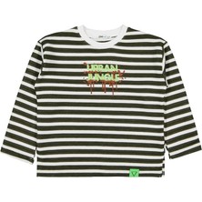 Civil Boys Urban Baskılı Çizgili 6-9 Yaş Sweatshirt