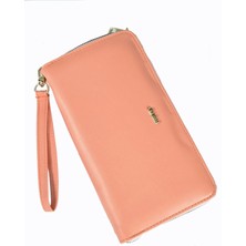 Ollbag 1018 Cilt Büyük Boy Cüzdan / Clutch Çanta Yavruağzı