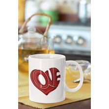 Sevgililer Gününe Özel Baskılı Porselen Kupa Bardak