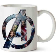 Avengers Amblem Porselen Kupa Bardak