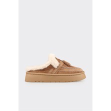 Elle Naturel Deri Kadın Sabo