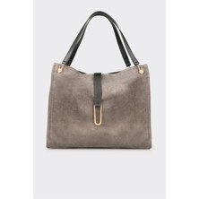 Elle Antrasit Kadın Büyük Omuz Çantası