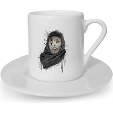 Türk Kahvesi Fincanı Kedi