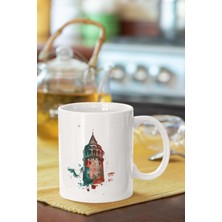 Galata Kulesi Baskılı Porselen Kupa Bardak