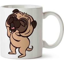 Pug Köpek Porselen Kupa Bardak