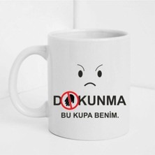 Beyaz Duvar Yazılı Baskılı Kupa