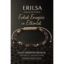 Erilsa Sertifikalı Eril Enerjisi ve Etkinlik Bilekliği – Gold Obsidyen Taşı – 6 mm Doğal Taş