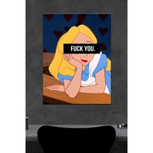 Fcuk You Ahşap Poster (27X18)