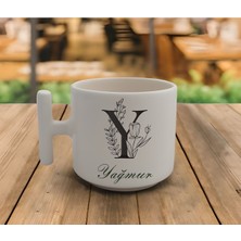 Latte & Espresso El Yapımı 'y' Baş Harf Kupa T Kulp Kupa 200 ml
