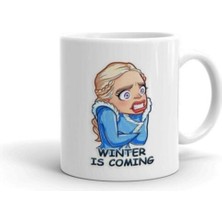 Beyaz Winter Is Coming Baskılı Kupa