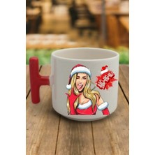 En Güzel Hediye Kırmızı T Kulp Yeni Yıl Noel Anne Hoho Tasarımlı Çay Fincan Modelleri