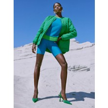 Lc Waikiki Yeni Sezon Kadın Beli Lastikli Düz Biker Şort Tayt