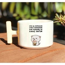 Baskılı Beyaz T Kulp Kupa Bardak