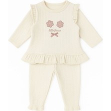 Joyola 15578 Kız Bebek Little Flower Nakışlı 2'li Takım