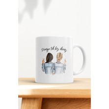 Arkadaşlara Özel Dünya Tek Biz Ikimiz Kupa Bardak