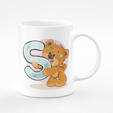 S Harfli Ayıcıklı Çocuklar Için Baskılı Kupa