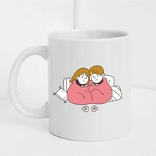 Sevgililer Gününe Özel Beyaz Baskılı Kupa