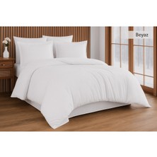 Moon Secret Premıum Beyaz Renk Pamuk Saten Çift Kişilik Nevresim Takımı