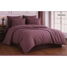 Moon Secret Premıum Mürdüm Renk Pamuk Saten Çift Kişilik Nevresim Takımı