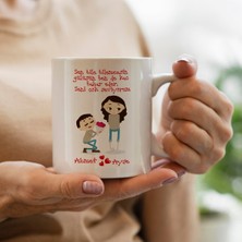 Sevgililer Günü Kişiye Özel Isimli Kupa Bardak Model 73