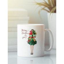 Beyaz Kupa Bardak Yeni Yıl Yılbaşı