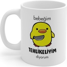 Tehlikeli Civciv Baskılı Kupa Bardak