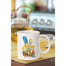 Simpson Ailesi Baskılı Porselen Kupa Bardak