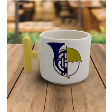 Duble Türk Kahvesi Fincanı & Latte How I Met Your Mother Himym T Sarı Kulp Kupa 200 ml