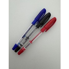 Pensan Tükenmez Kalem Soft Gel 0,7 mm Siyah, Kırmızı, Mavi (3 Adet)
