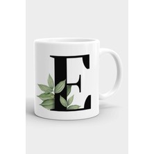 Porselen E Harfli Beyaz Kupa Bardak