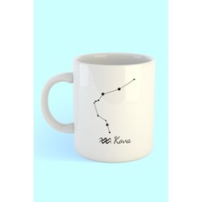 Kova Burcu Yıldız Haritası Baskılı Kahve Kupası