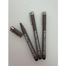 Artline Çizim Kalemi 0.2 mm Siyah (3 Adet)