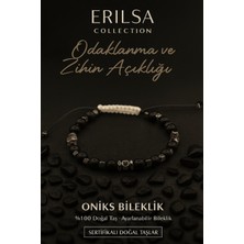 Erilsa Sertifikalı Öğrenme Zihin Açıklığı ve Odaklanma Bilekliği – Oniks ve Terahertz – 6 mm