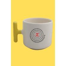 Sarı T Kulp Pi Matemetikçiler Günü Temalı Nescafe Latte Fincanı