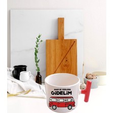 Hadi Gidelim Kırmızı Kulplu T Kulp Kupa