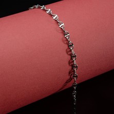 Silvalli 100 Mikron Rodyum Force Ezme Barlı Gümüş Bileklik