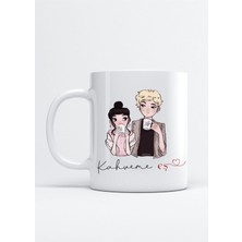 Kahveme Eş Baskı Porselen Kupa Bardak