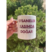 Efsaneler Kasımda Doğar Kupa Bardak - Kasım Doğum Günü Hediyesi, Seramik, 330 Ml, Hediye