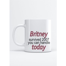 Britney Survived 2007 Baskılı Porselen Kupa Bardak