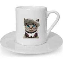 Türk Kahvesi Fincanı Kedi
