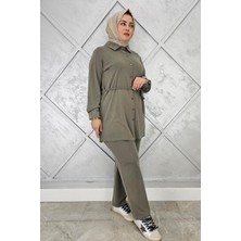 Pys Giyim Kadın Beli Kemer Detaylı Tesettür Takım