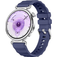 Sneezy Huawei Watch Gt6 41MM Ile Uyumlu Softflex Metal Tokalı Spor Silikon Akıllı Saat Kordonu