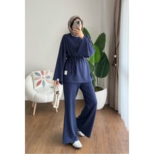 Miraydin Butik Kadın Ispanyol Paça Pantolon Ikili Takım M25114 - Lacivert