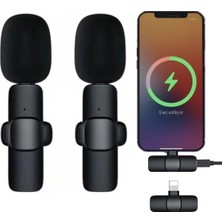 Lvsqvr Newface K9 Lightning Uyumlu Mikrofon - Siyah