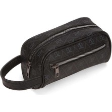 Newish Polo Erkek Deri Portföy Clutch Traş Kozmetik Bakım ve Günlük El Çantası Siyah - Lacivert - NEWPOLO355