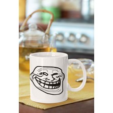 Troll Face Baskılı Porselen Kupa Bardak